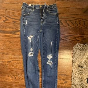 american eagle super stretch & high rise jeggings